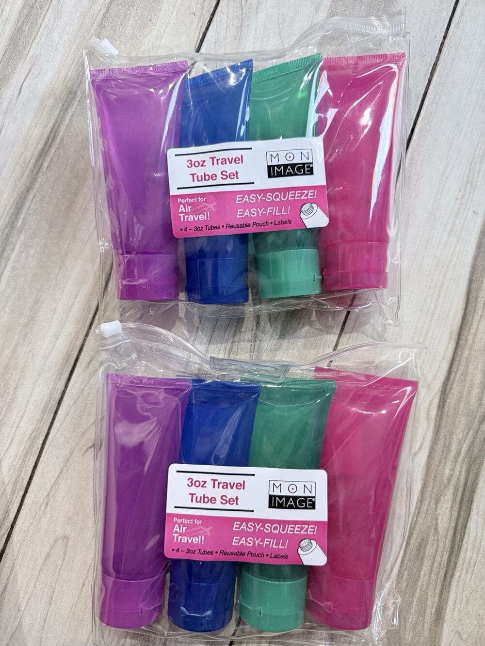 Eight Pack Of 3 Ounce Travel Size Bottles With Tags Multicolored Brand New